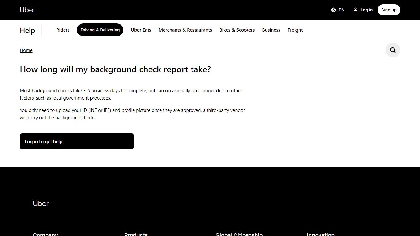 How long will my background check report take? - Uber Help